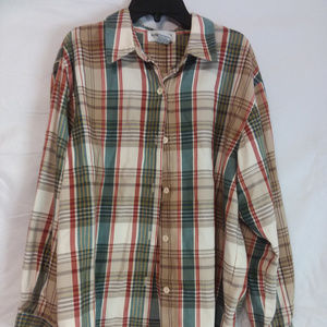 Alfred Dunner Flannel Button Up Shirt